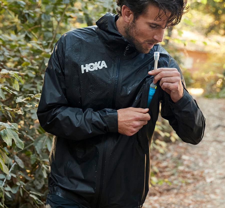 Hoka One One Bundy Panske Čierne - GORE-TEX Shakedry™ Run - 46513-OYVA